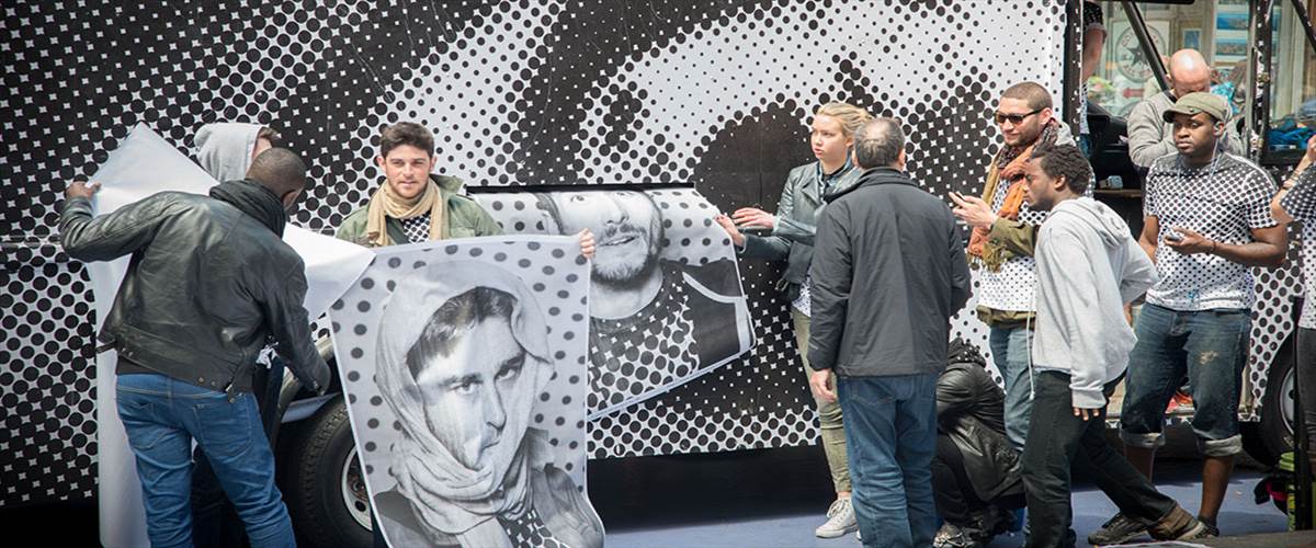 For Inside Out New York City, French artist JR and his team invited New Yorkers and visitors to take self-portraits in a specially designed photo booth stationed in Times Square.