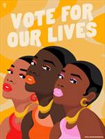 Vote Your Future thumbnail: Jordan, Vote For Our Lives yellow